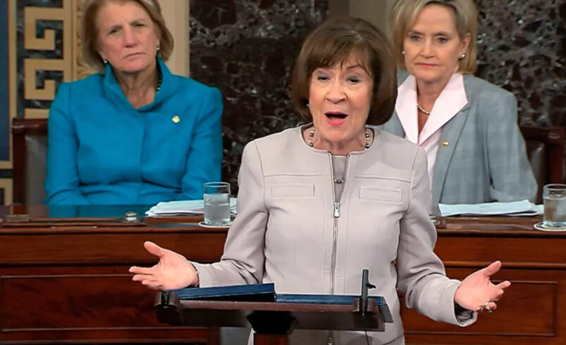 Susan Collins Joins Dems In Voting For Insurance Company Amendment