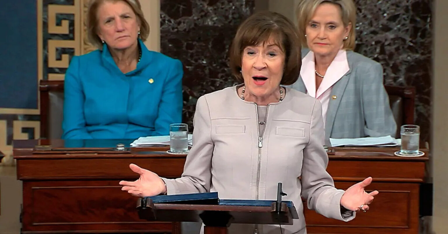 Susan Collins Joins Dems In Voting For Insurance Company Amendment